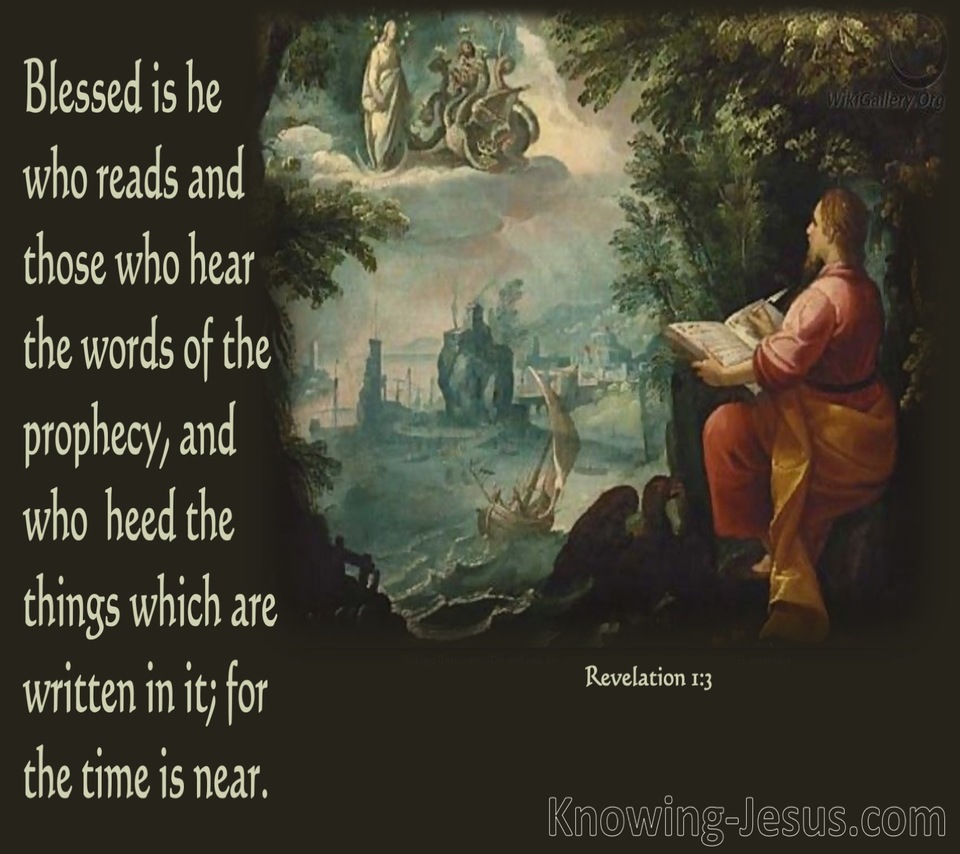Revelation 1:3 Blessed Is He Who Reads (sage)
